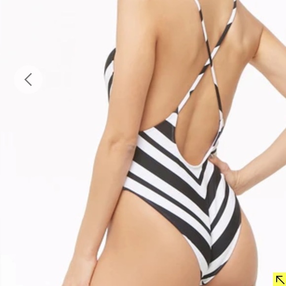 F21 Chevron 1 piece Swimsuit - Picture 4 of 4